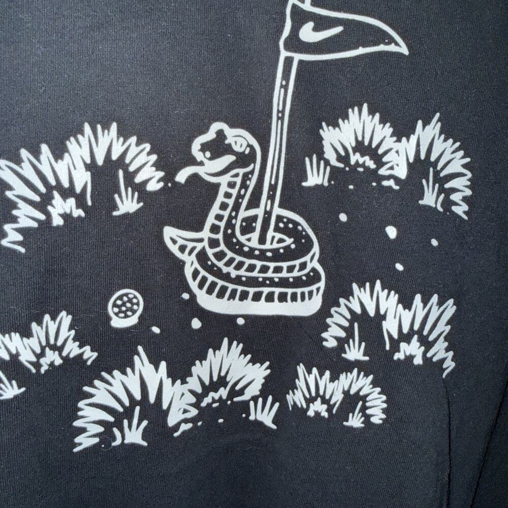 Nike Golf Snake Graphic T Shirt Black White Logo Tee “Don’t Mess With My Putt”